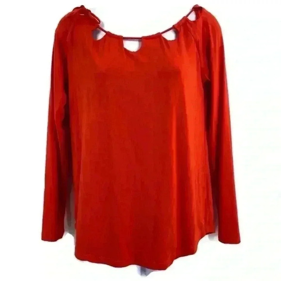 Fabletics Carla Red/Orange Long Sleeve‎ Top Size XS - Picture 3 of 8